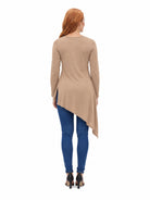 24seven Comfort Essential Maternity Long Sleeve Knee Length Asymmetrical Tunic Top