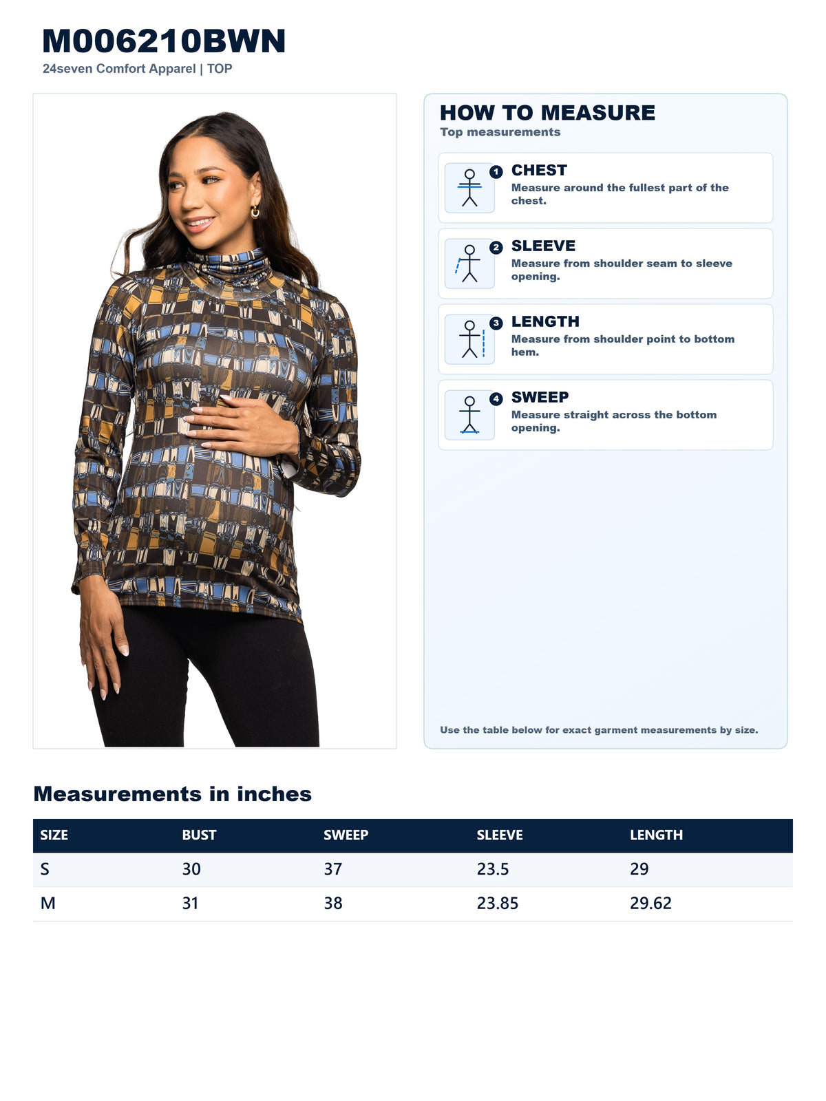 Garment measurements