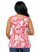 24seven Comfort Essential Maternity Paisley Scoop Neck Tunic Tank Top