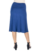 24seven Comfort Basic Maternity Elastic Waist Knee Length A Line Skirt