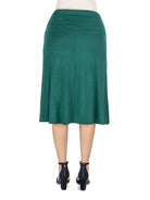 24seven Comfort Basic Maternity Elastic Waist Knee Length A Line Skirt