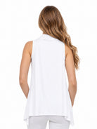24seven Comfort Basic Maternity Open Front Sleeveless Cascading Drape Jacket