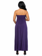 24seven Comfort Essential Maternity Strapless Empire Waist Ruched Detail Pleated Maxi Dress