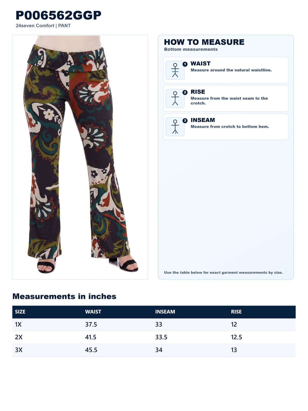 Garment measurements