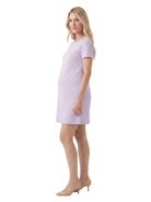 24seven Comfort Essential Maternity Short Sleeve Round Neck Mini Shift Dress