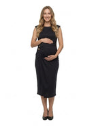 24seven Comfort Elevate Maternity Cap Sleeve Twist Midi Dress