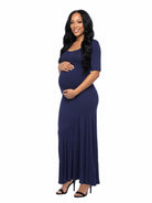 24seven Comfort Essential Maternity Scoop Neck A Line Maxi Dress