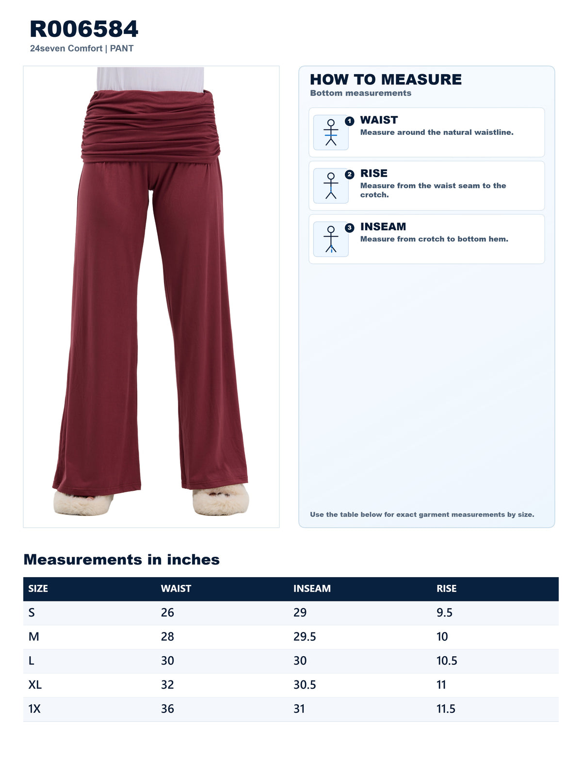 Garment measurements