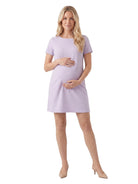 24seven Comfort Essential Maternity Short Sleeve Round Neck Mini Shift Dress