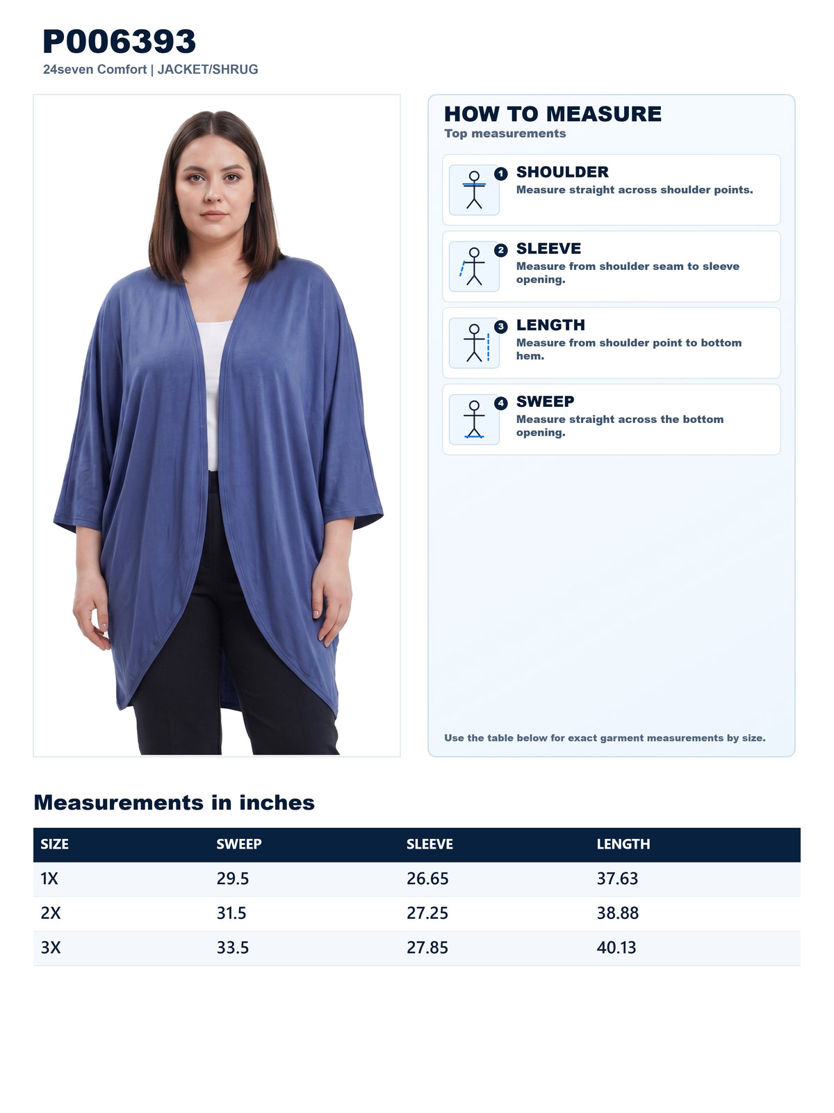 Garment measurements