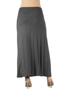 24seven Comfort Basic Maternity Elastic Waist Ankle Length A Line Maxi Skirt