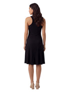 24seven Comfort Essential Maternity Ribbed Knit Sleeveless Scoop Neck Pocket A Line Midi Dress