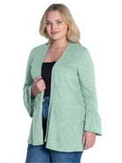 24seven Comfort Essential Curvy Soft Stretch Open Front Cardigan Jacket