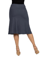 24seven Comfort Basic Maternity Elastic Waist Knee Length A Line Skirt
