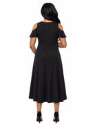 24seven Comfort Elevate Maternity Ruffle Cold Shoulder A Line Maxi Dress