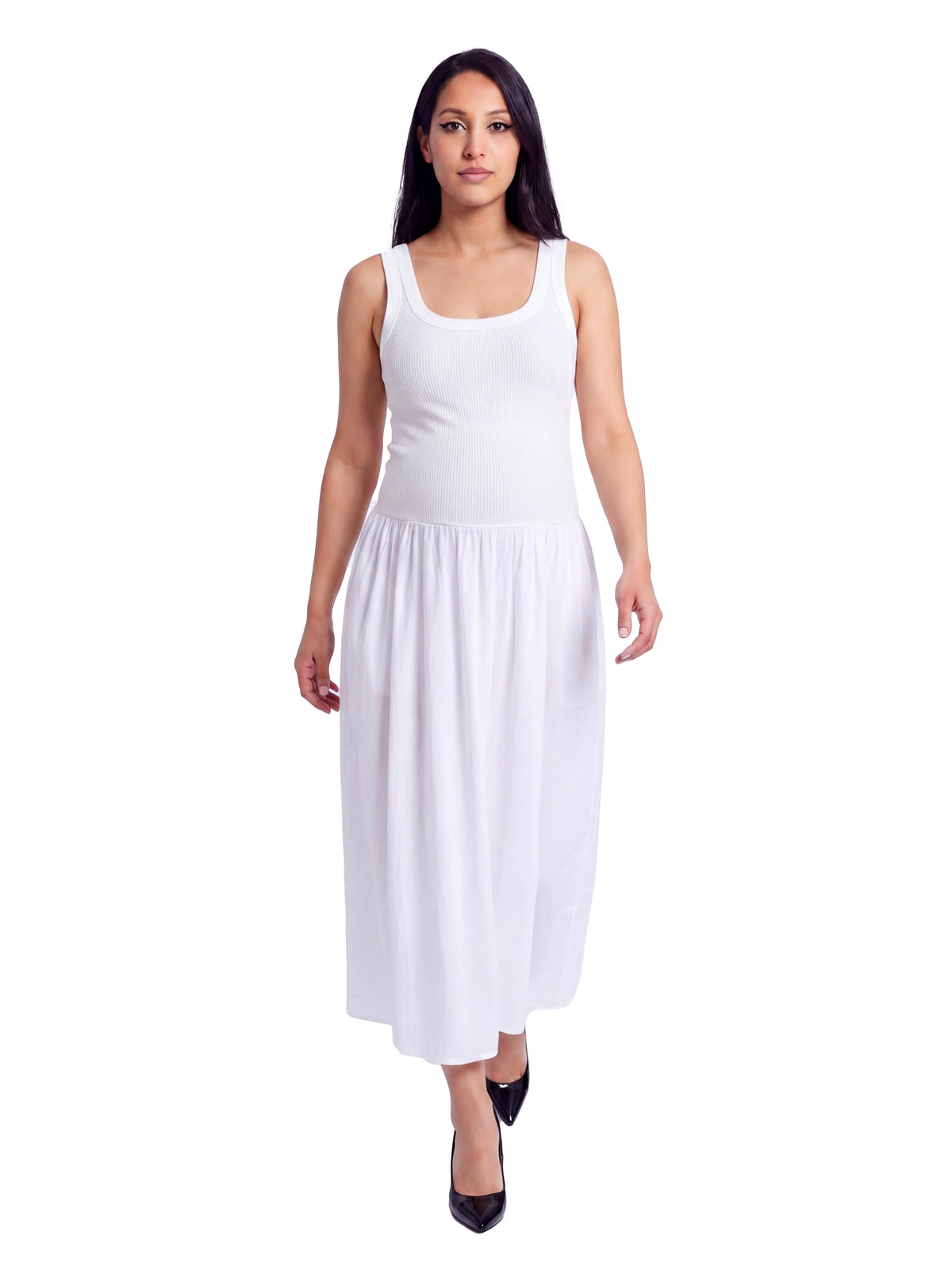 24seven Comfort Essential Maternity Sleeveless Scoop Neck A Line Pocket Maxi Dress