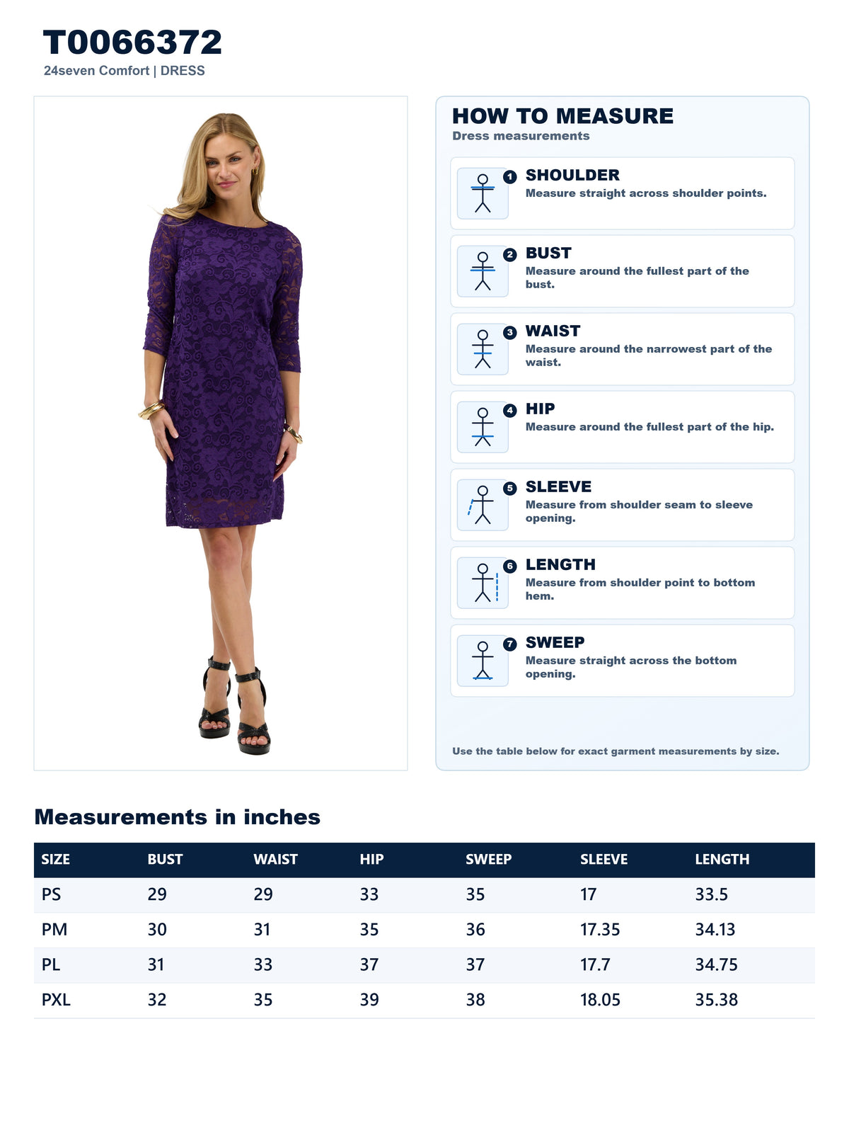 Garment measurements