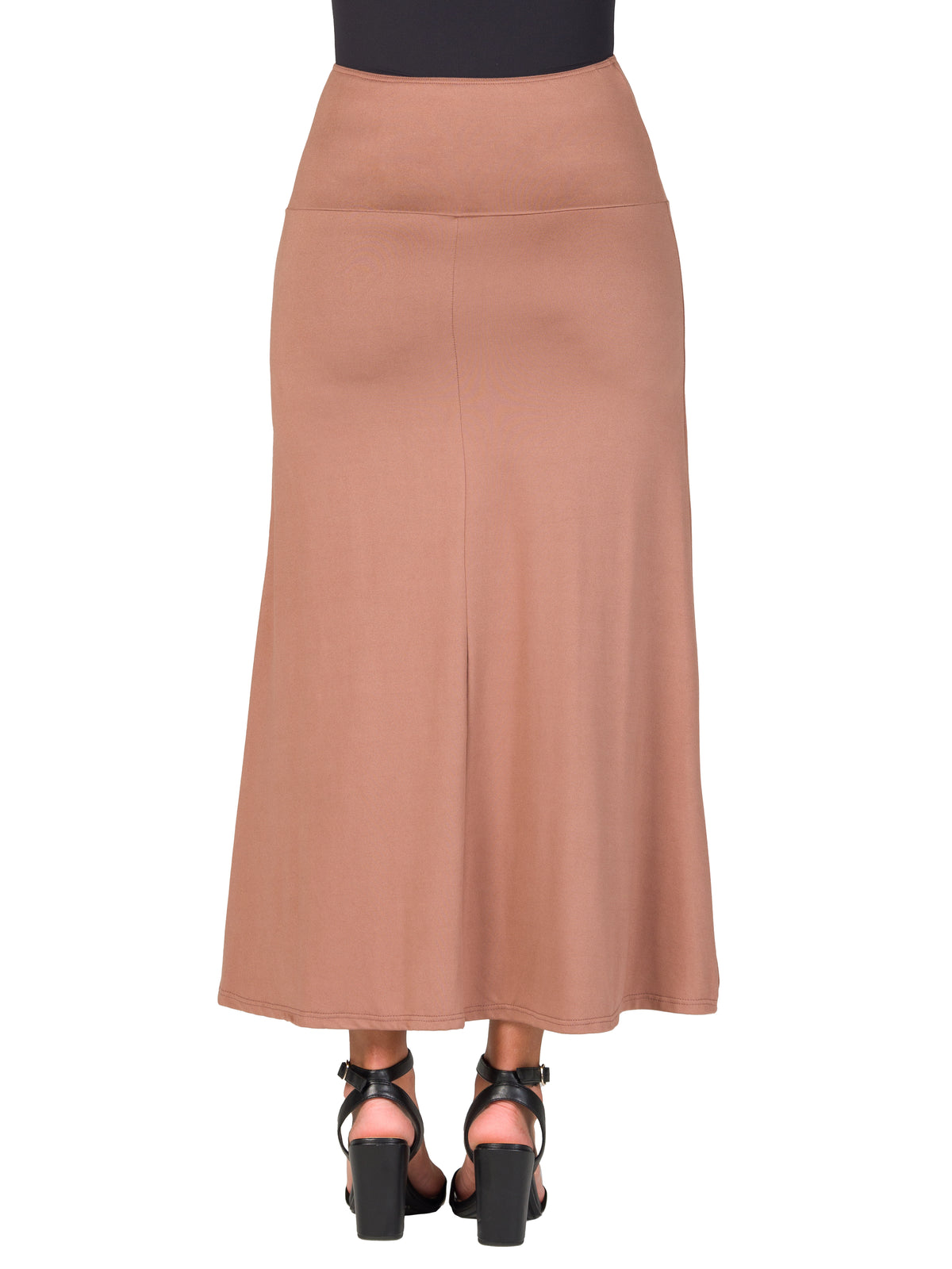 24seven Comfort Basic Maternity Elastic Waist Ankle Length A Line Maxi Skirt