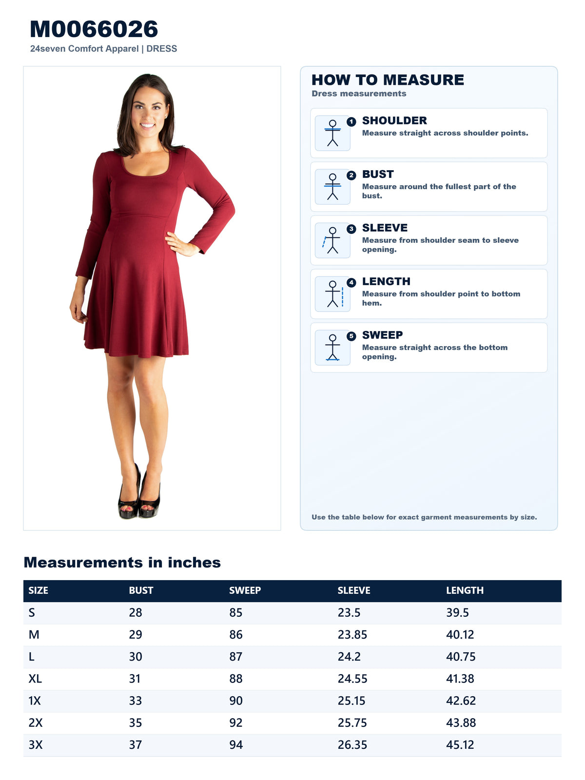 Garment measurements