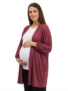 24seven Comfort Basic Maternity Soft Stretch Open Front Cardigan Jacket