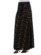 24seven Comfort Elevate Womens Elegant Lace Elastic Waist Maxi Skirt