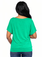 24seven Comfort Basic Maternity Wide Boat Neck Loose Fit Dolman Sleeve Top