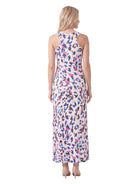 24seven Comfort Essential Maternity Abstract Scoop Neck Sleeveless Tank Racerback Maxi Dress