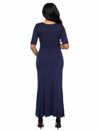 24seven Comfort Essential Maternity Scoop Neck A Line Maxi Dress