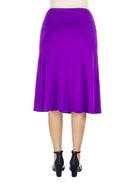 24seven Comfort Basic Maternity Elastic Waist Knee Length A Line Skirt