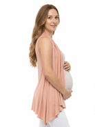 24seven Comfort Basic Maternity Open Front Sleeveless Cascading Drape Jacket