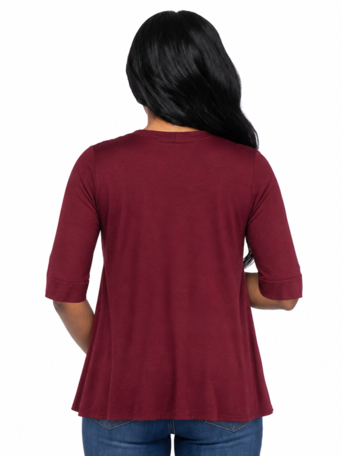 24seven Comfort Basic Maternity Open Front Elbow Sleeve Long Fit Jacket