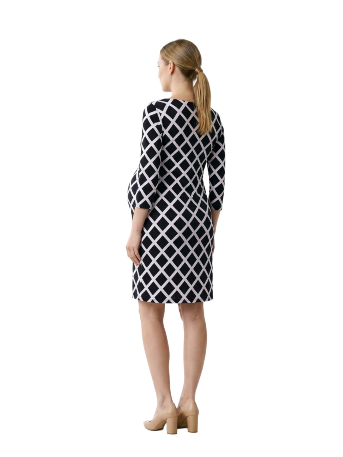 24seven Comfort Essential Maternity Three-Quarter Sleeve A-Line Style Dress