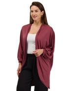 24seven Comfort Basic Womens Soft Stretch Open Front Cardigan Jacket