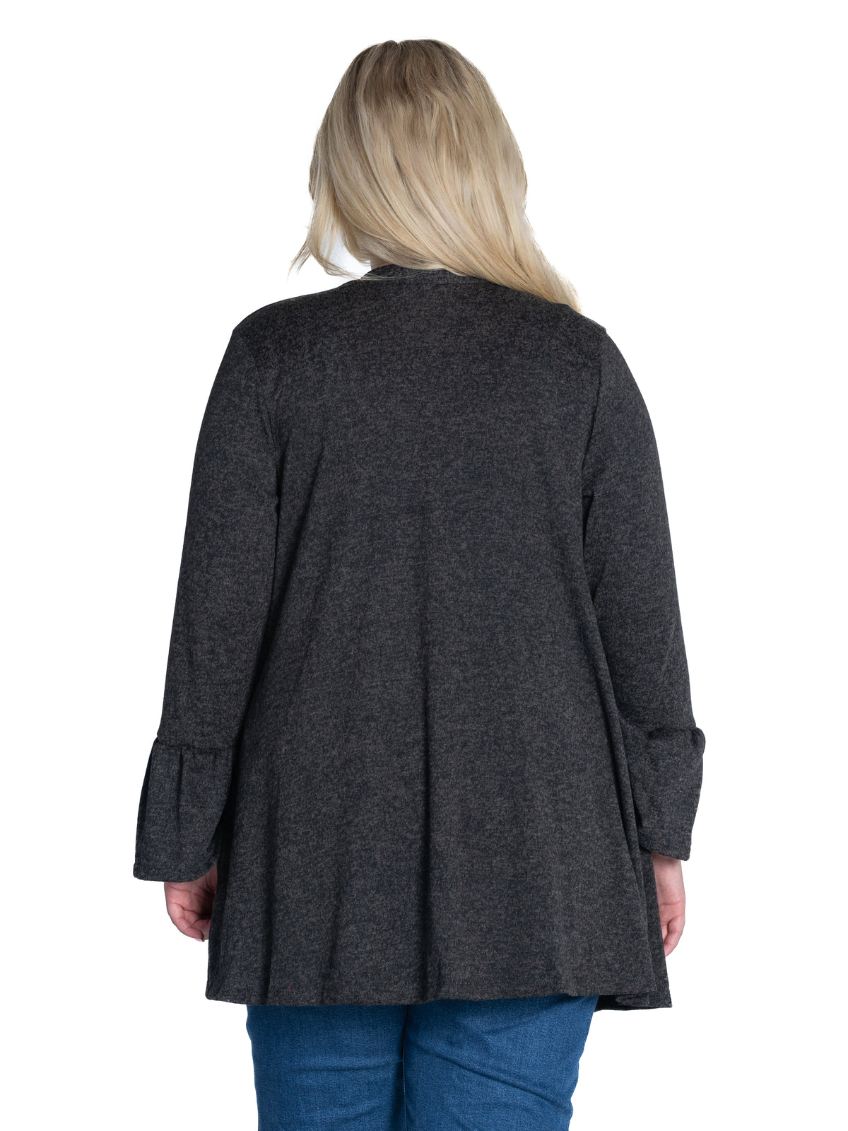24seven Comfort Essential Curvy Soft Stretch Open Front Cardigan Jacket