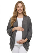 24seven Comfort Basic Maternity Soft Stretch Open Front Cardigan Jacket