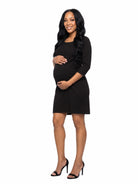 24seven Comfort Essential Maternity Three Quarter Sleeve A Line Knee Length Dress