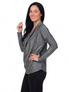 24seven Comfort Elevate Womens Cowl Neck Long Sleeve Top