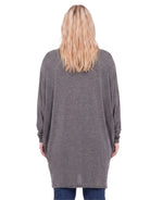 24seven Comfort Basic Curvy Soft Stretch Open Front Cardigan Jacket