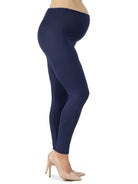 24seven Comfort Basic Maternity Fitted Ankle Length Elastic Waist Comfortable Stretch Leggings