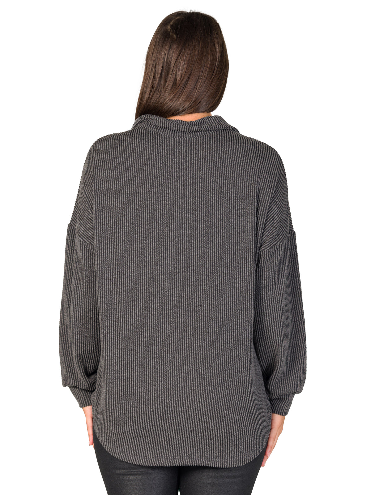 24seven Comfort Essential Petite Button Front Oversized Long Sleeves Jacket